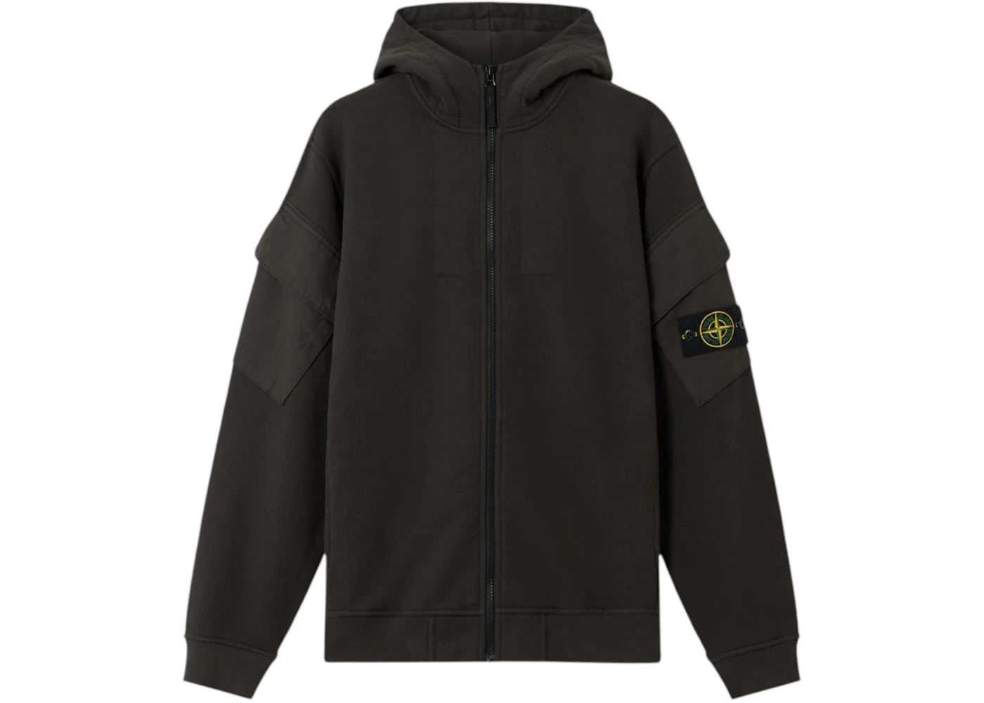 Stone Island Brushed Organic Cotton Fleece 6100009 Sweatshirt Lead Grey