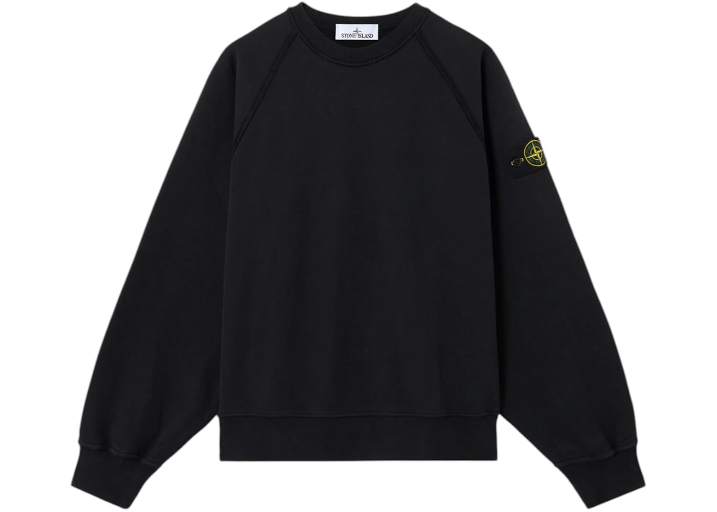 Stone Island Brushed Organic Cotton Fleece 6100022 Sweatshirt Black