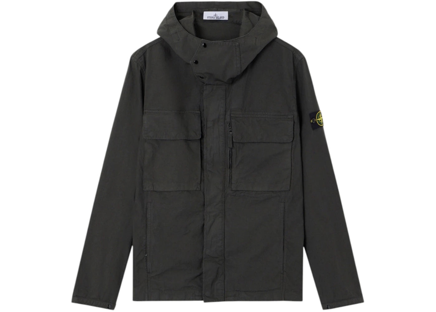 Stone Island Canvas Weave Cotton Organic Cotton Q100012 Jacket Lead Grey