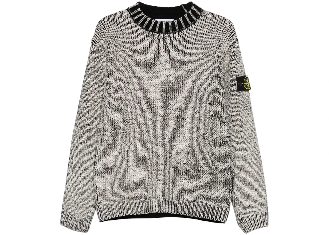 Stone Island Chenille Mock Neck Jumper Black