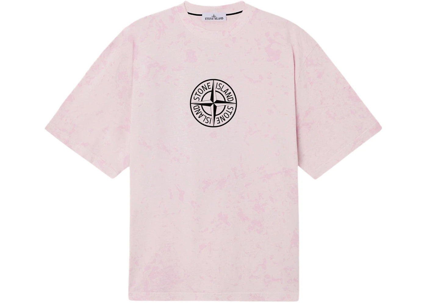 Stone Island Combed Organic Cotton Jersey Paintball Treatment 2100021 T-shirt Pink