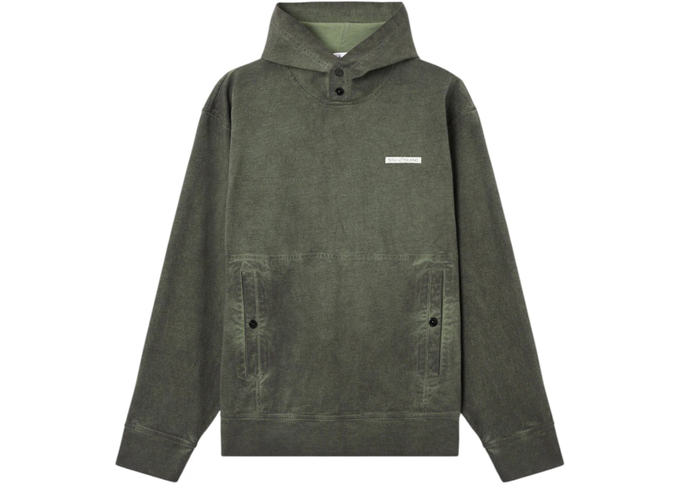 Stone Island Compact Organic Cotton Jersey Velo Effect 6100058 Sweatshirt Musk Green