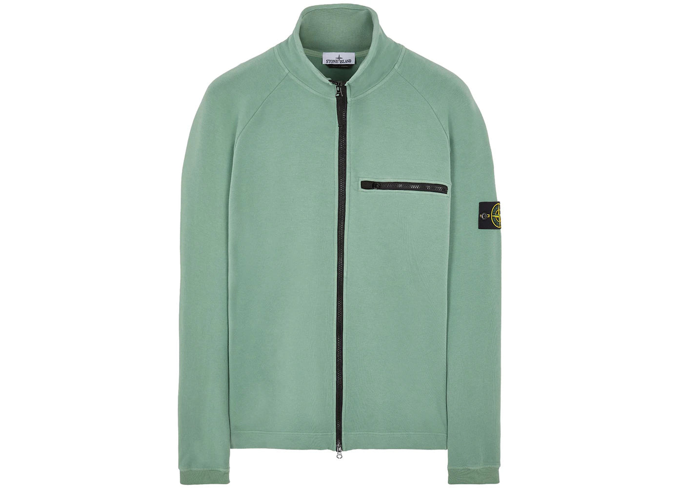 Stone Island Compass Patch Zip Jacket Sage Green