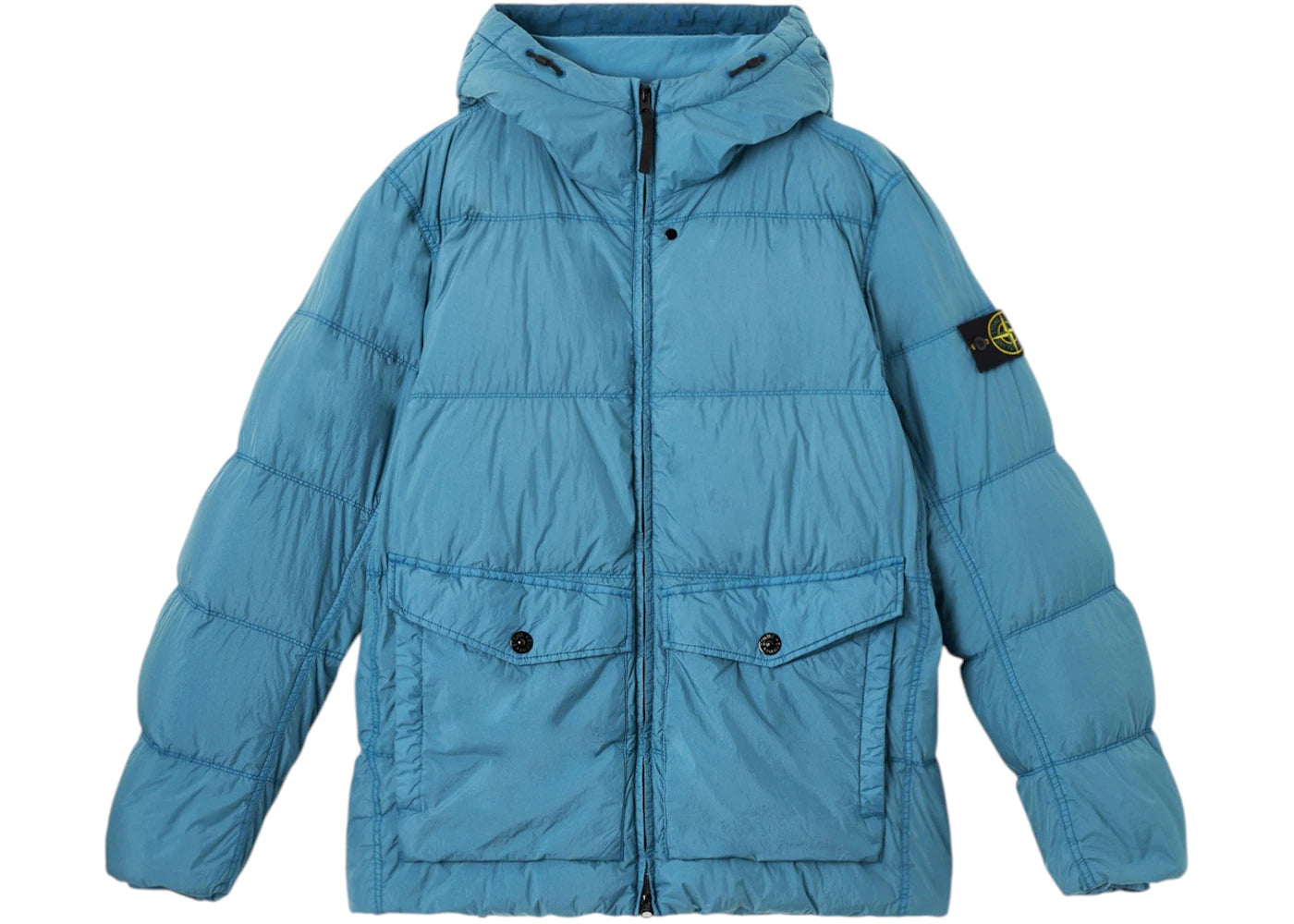 Stone Island Crinkle Reps Ny Recycled Nylon 4100011 Jacket Steel Blue