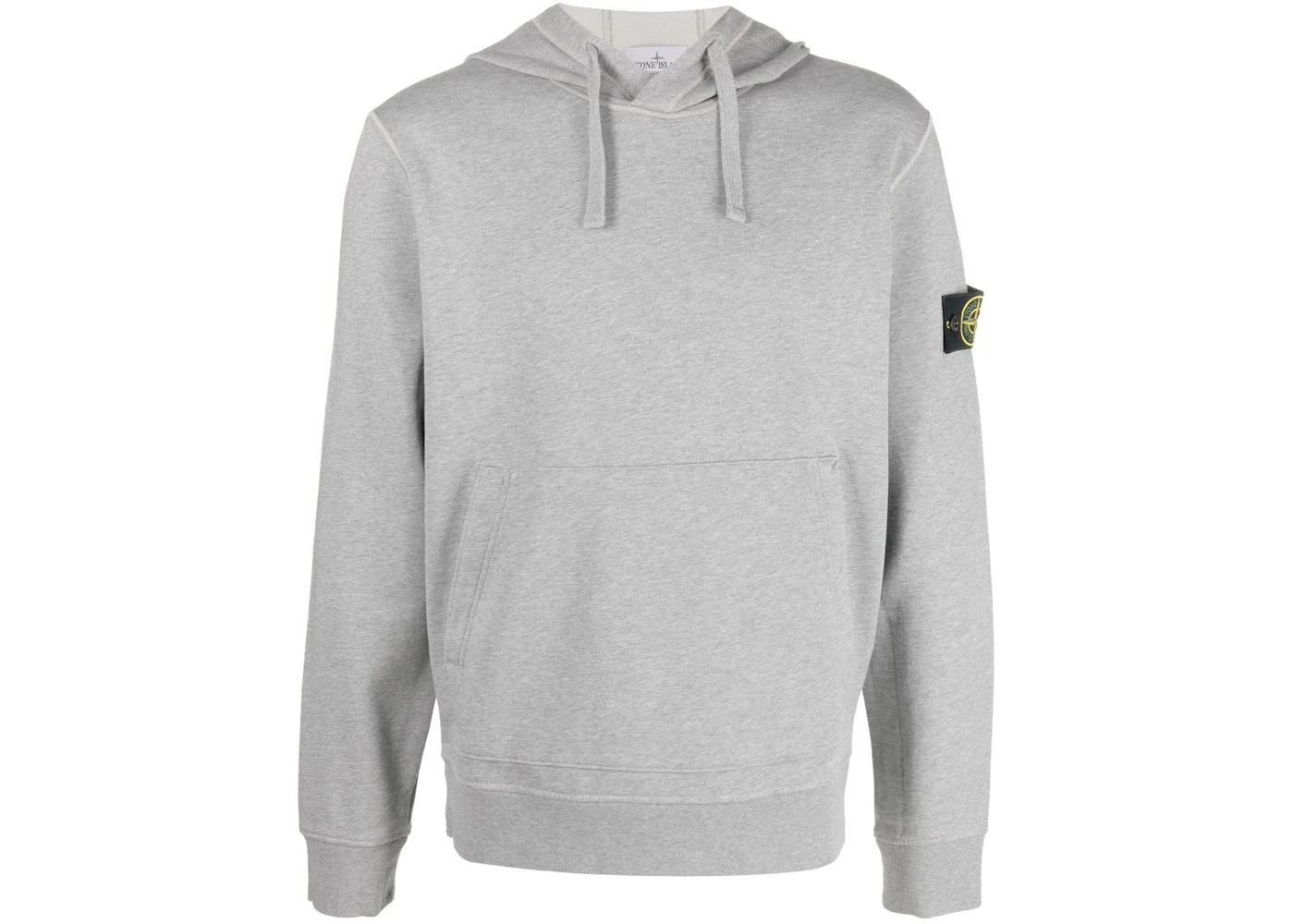 Stone Island 64151 Felpa Drawstring Hoodie Dust Melange Grey