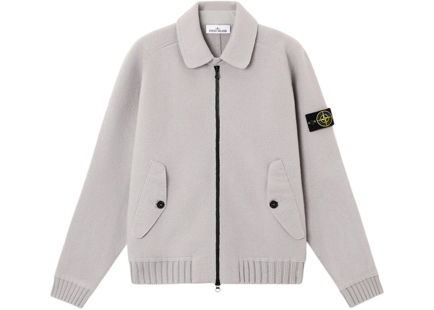 Stone Island Felted RWS Wool 5100060 Jacket Pearl Grey