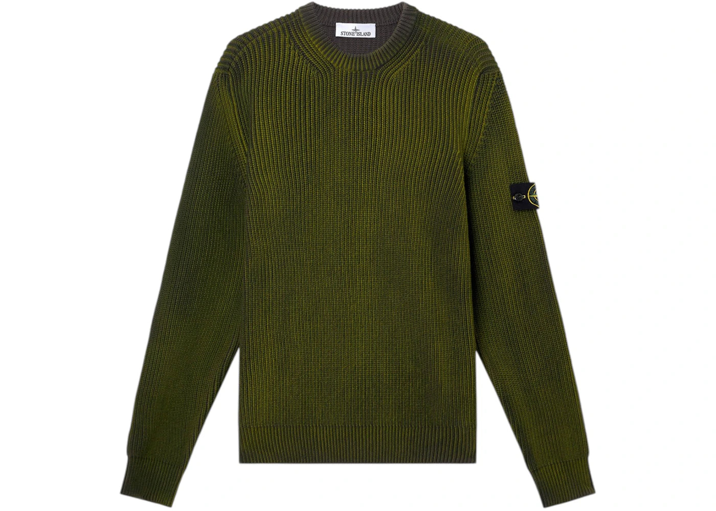 Stone Island FishermanS Rib Organic Cotton Two-Colour Spray 5100016 Sweater Fern