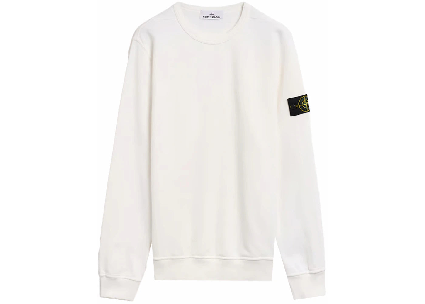 Stone Island Fleece Garment Dyed Crewneck White