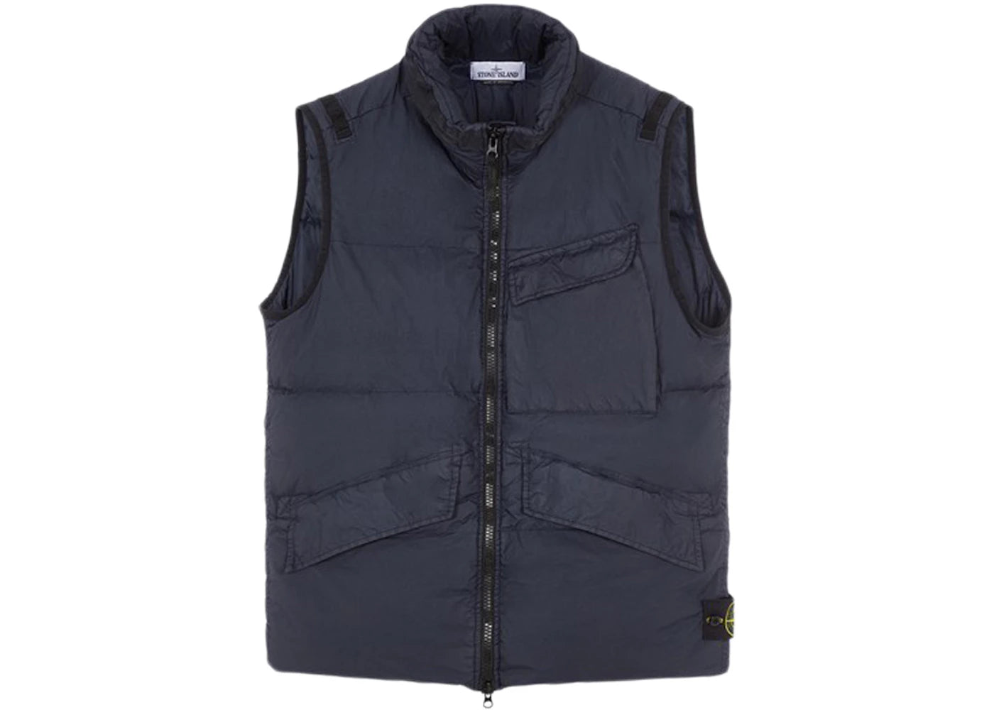 Stone Island G0123 Garment Dyed Crinkle Reps R-NY Down Gilet Blue
