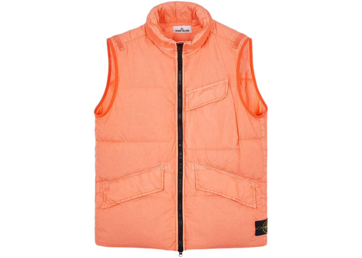 Stone Island G0123 Garment Dyed Crinkle Reps R-NY Down Gilet Peach
