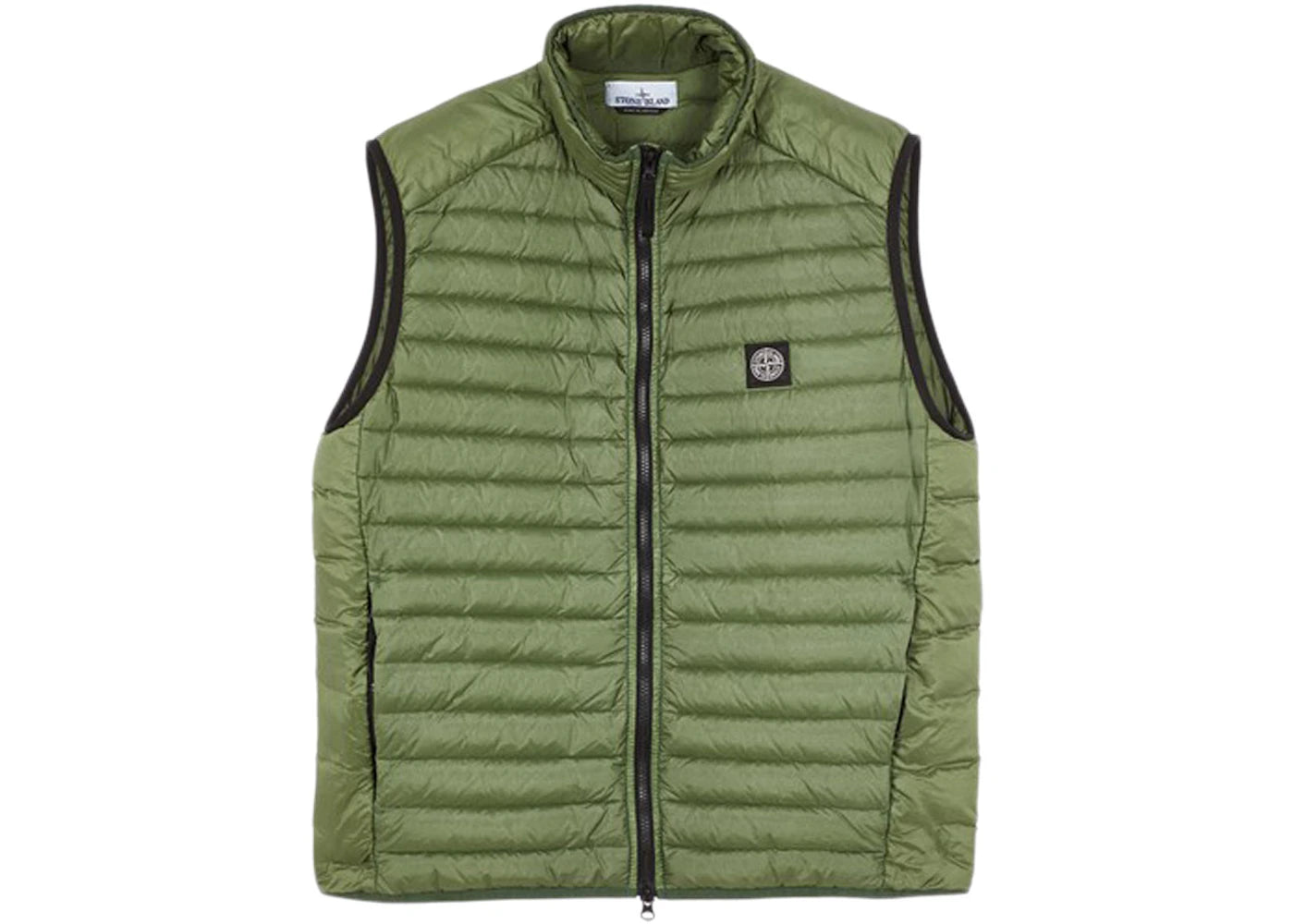 Stone Island G0224 Loom Woven Chambers R-Nylon Down-TC Gilet Olive Green