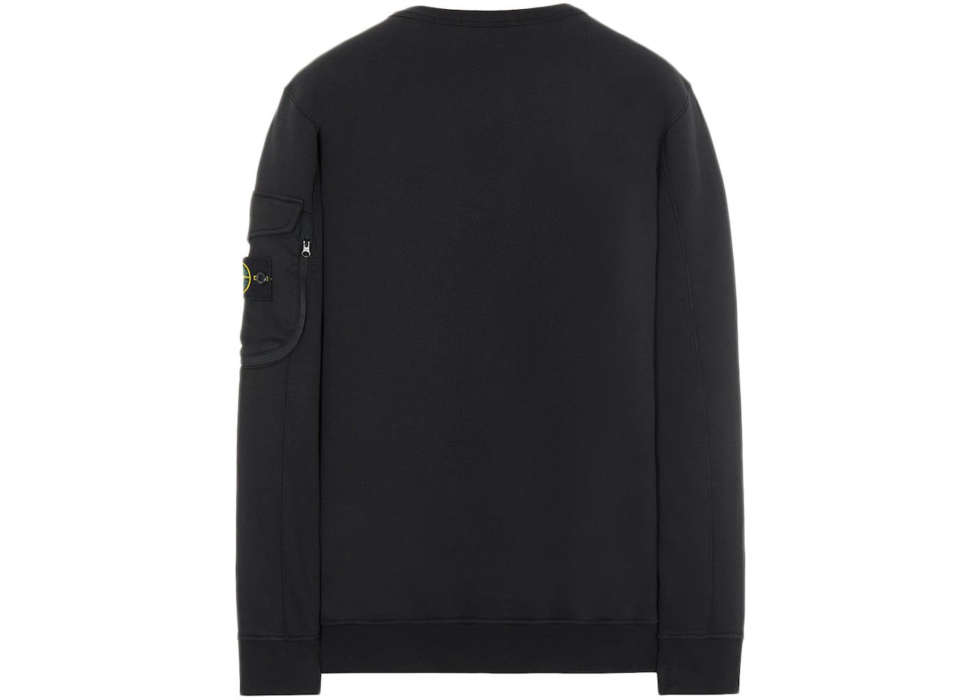 Stone Island Garment Dyed Cotton Fleece Crewneck Black