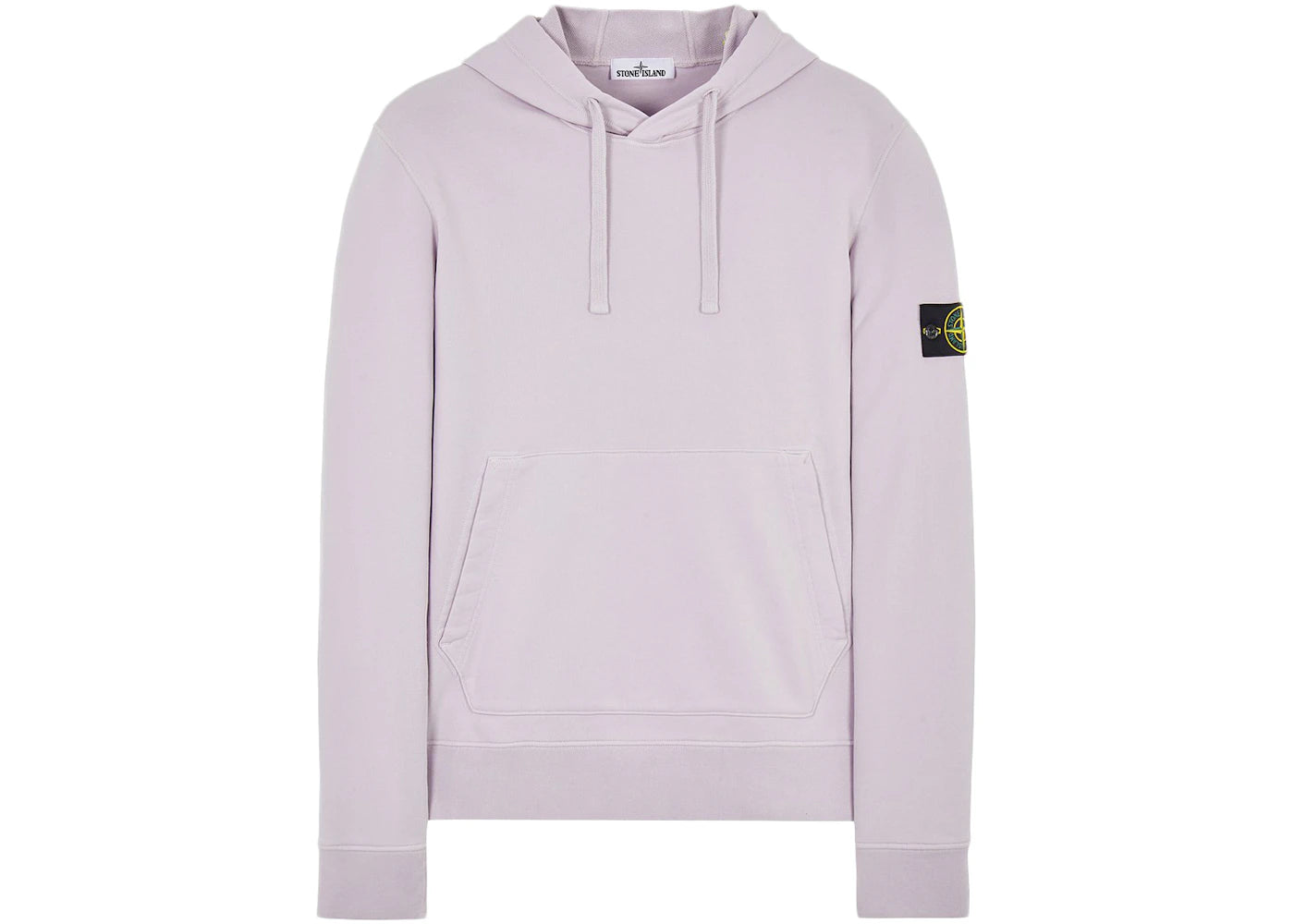 Stone Island Garment Dyed Cotton Fleece Hoodie Onion Pink