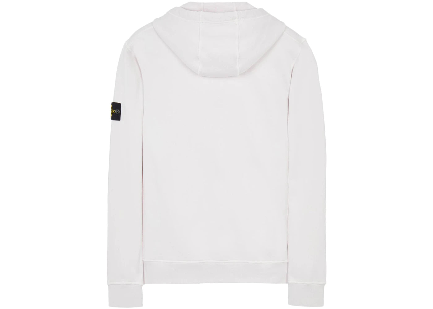 Stone Island Garment Dyed Cotton Fleece Hoodie White