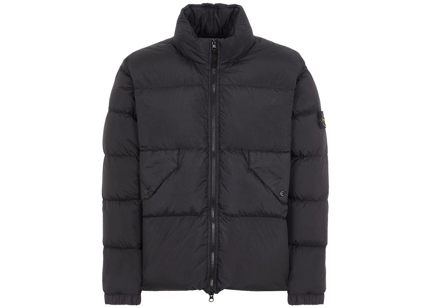 Stone Island Garment Dyed 40623 Crinkle Reps Recycled Nylon Jacket Black