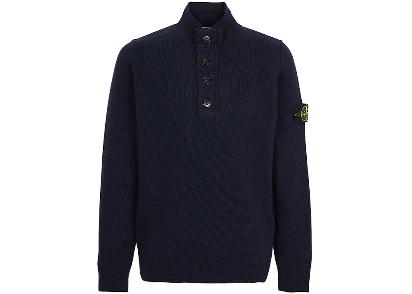 Stone Island Half Zip Up Knitwear Navy