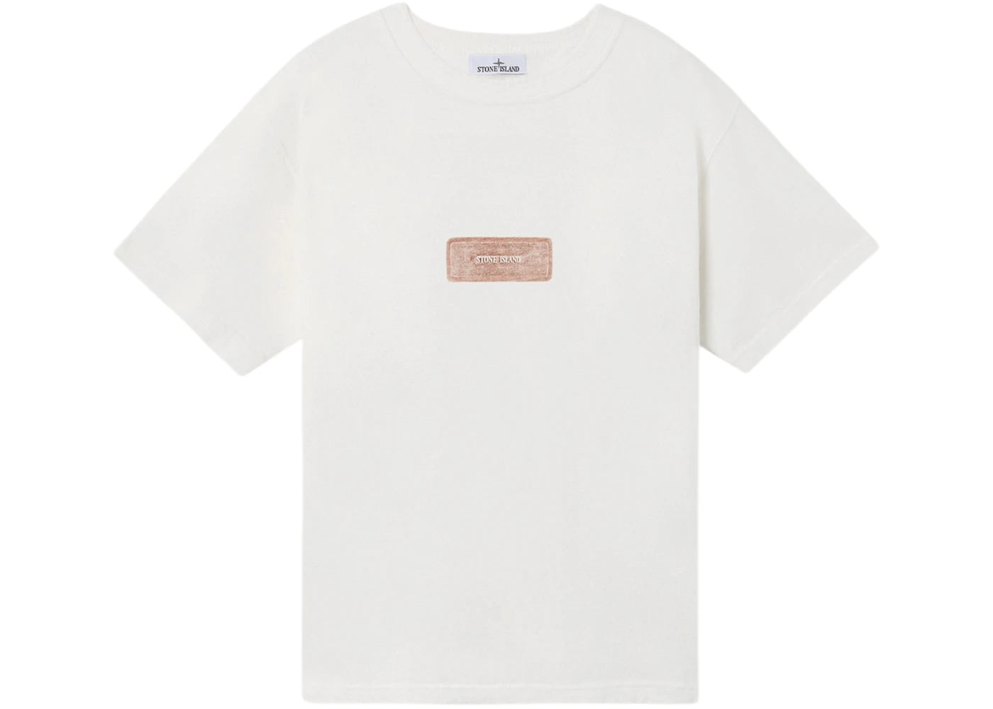 Stone Island Heavy Cotton Jersey 60% Recycled Raw Beauty 2100001 T-shirt Natural White