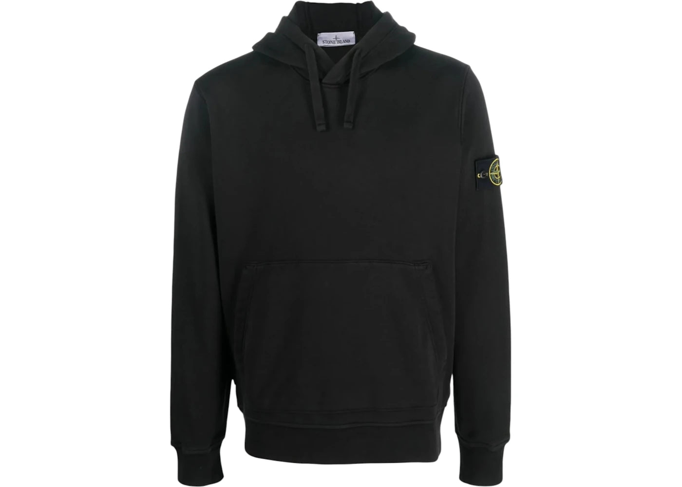 Stone Island Logo Hooded Sweater Black