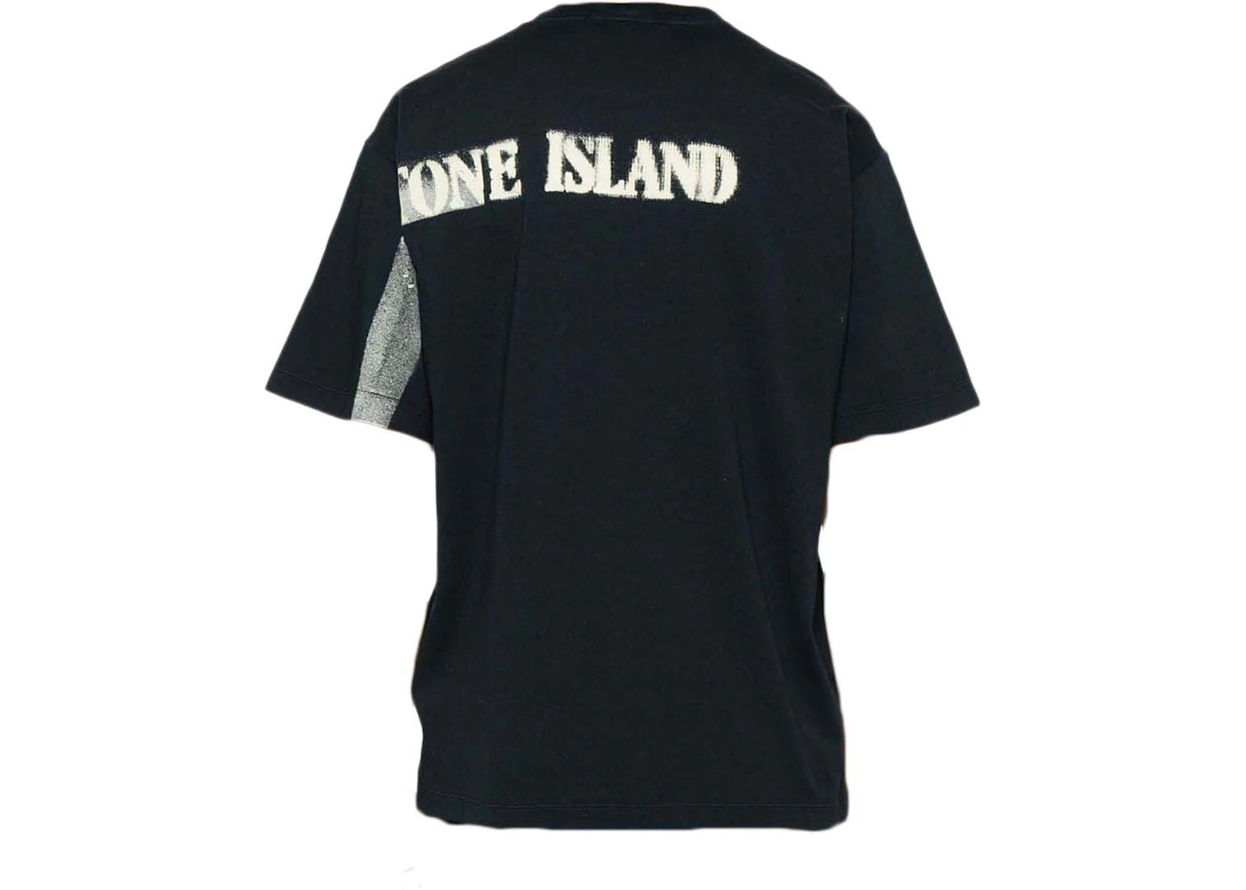 Stone Island Logo Print T-shirt Navy Blue