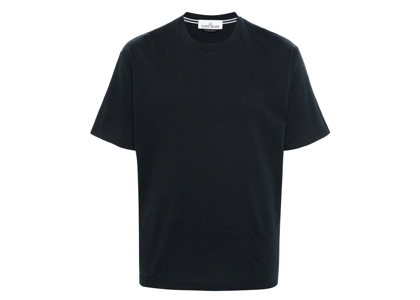 Stone Island Logo Print T-shirt Navy Blue