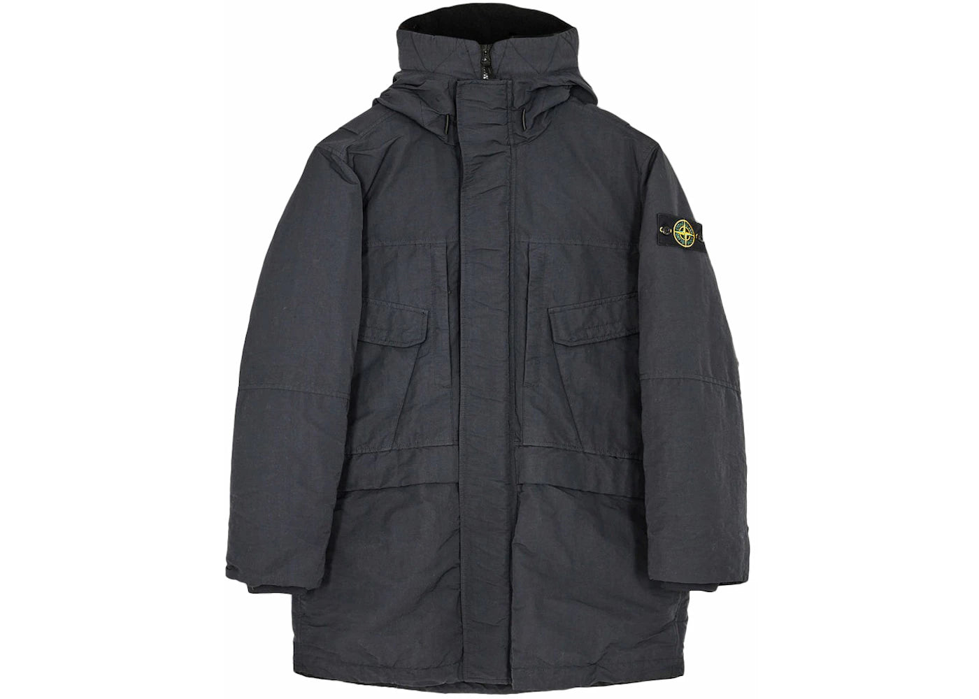 Stone Island Naslan Down TC Garment Dyed Jacket Black