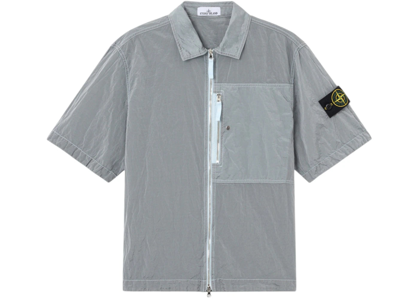 Stone Island Nylon Metal Econyl 1200035 Shirt Sky Blue