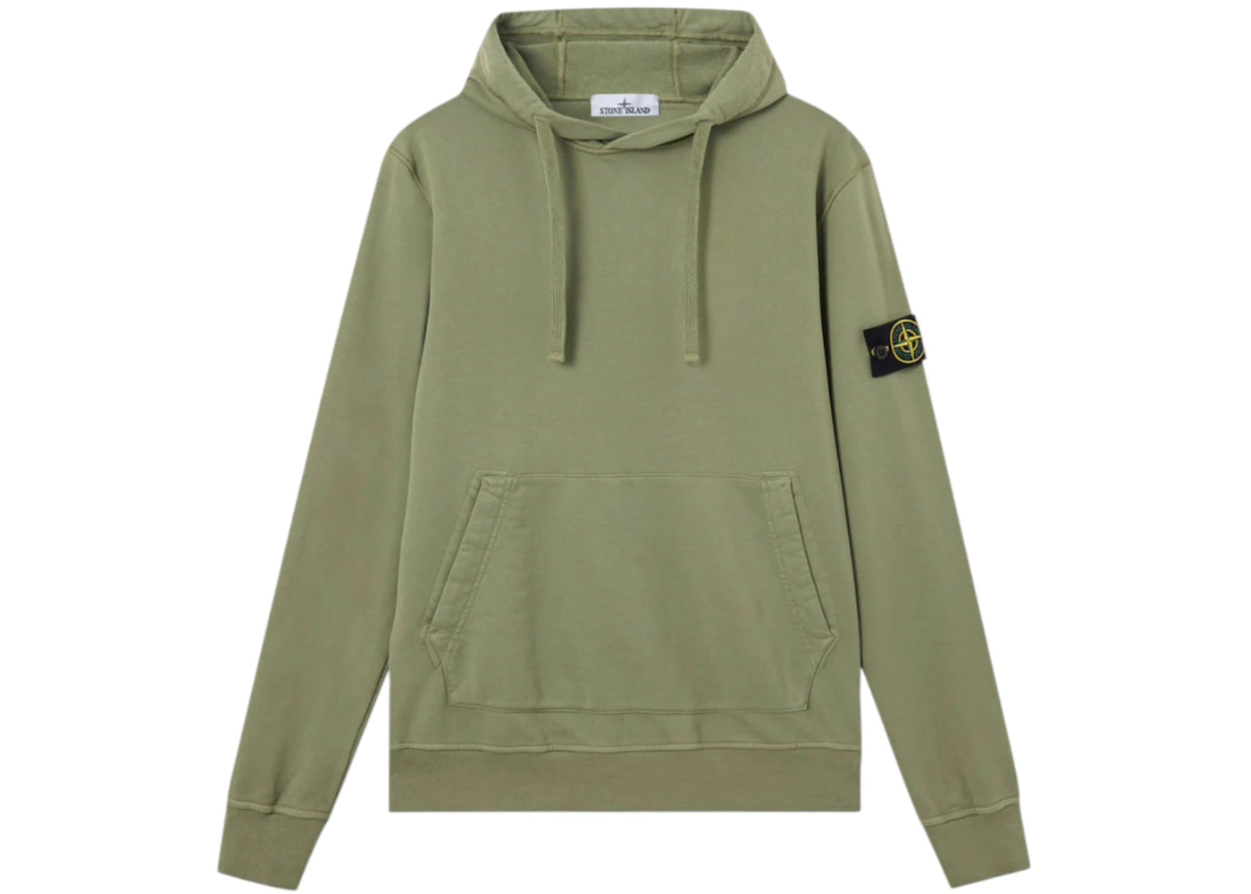 Stone Island Organic Cotton 6100062 Fleece Hoodie Sage Green