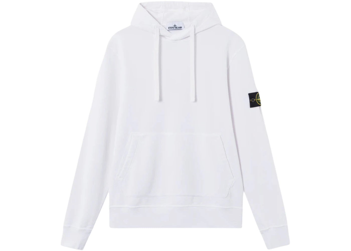 Stone Island Organic Cotton 6100062 Fleece Hoodie White