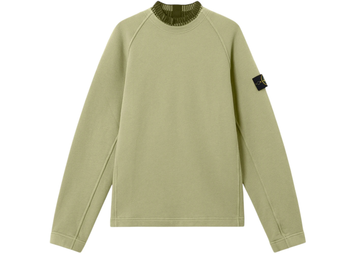 Stone Island Organic Cotton Diagonal Fleece 6100081 Sweatshirt Sage Green