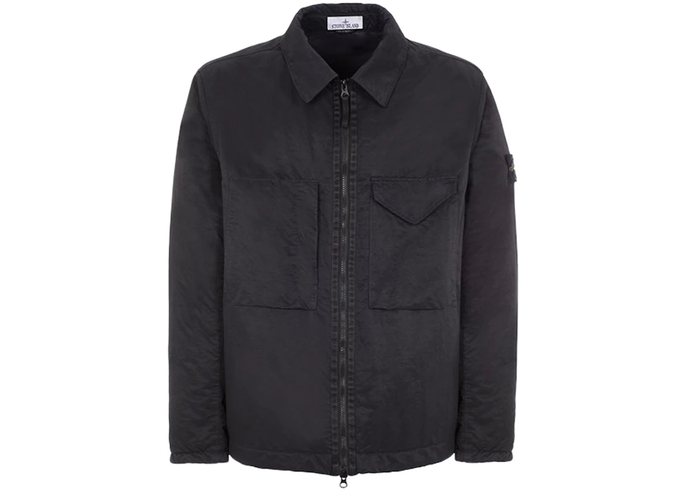 Stone Island Q0321 Opaque Nylon Twill With Primaloft-TC Jacket Black