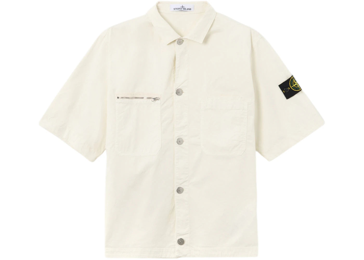 Stone Island Supima Cotton Twill Stretch-TC 1200033 Overshirt Ivory