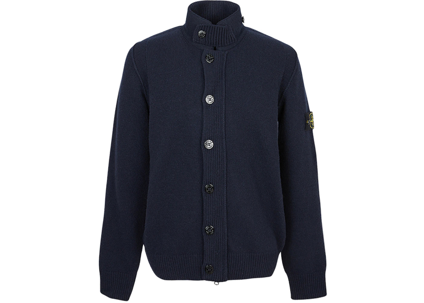 Stone Island Zip Up Cardigan Navy