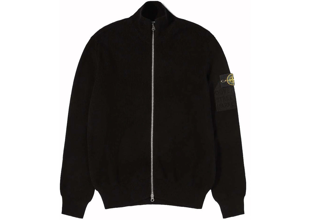 Stone Island x DSM Men's Full Zip Cardigan Black