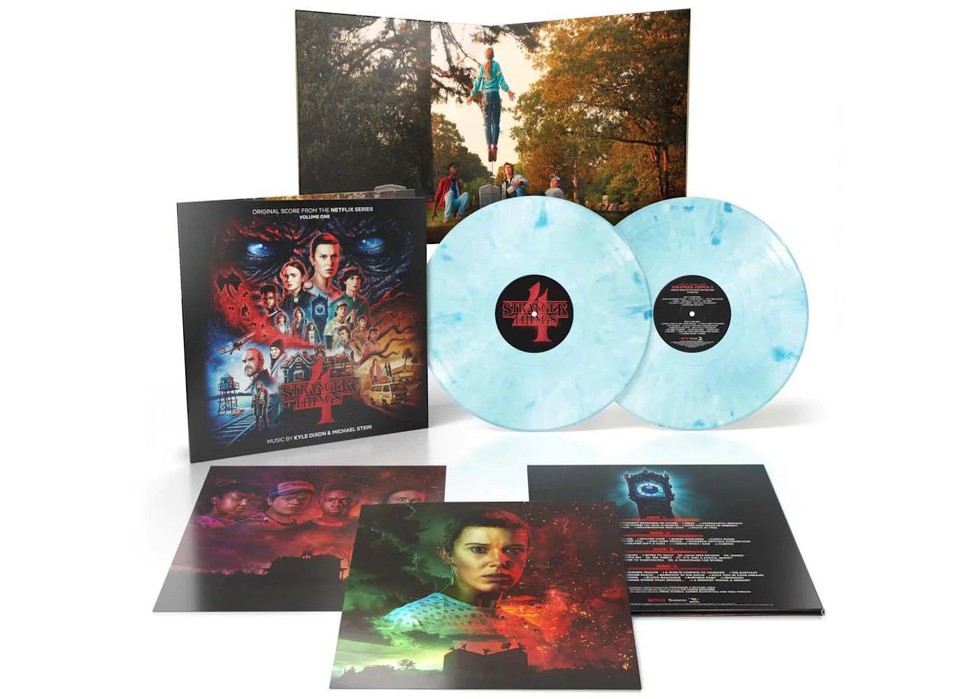 Stranger Things Season 4 Original Score Volume 1 Invada Records Exclusive 2XLP Vinyl Ice Blue Marble
