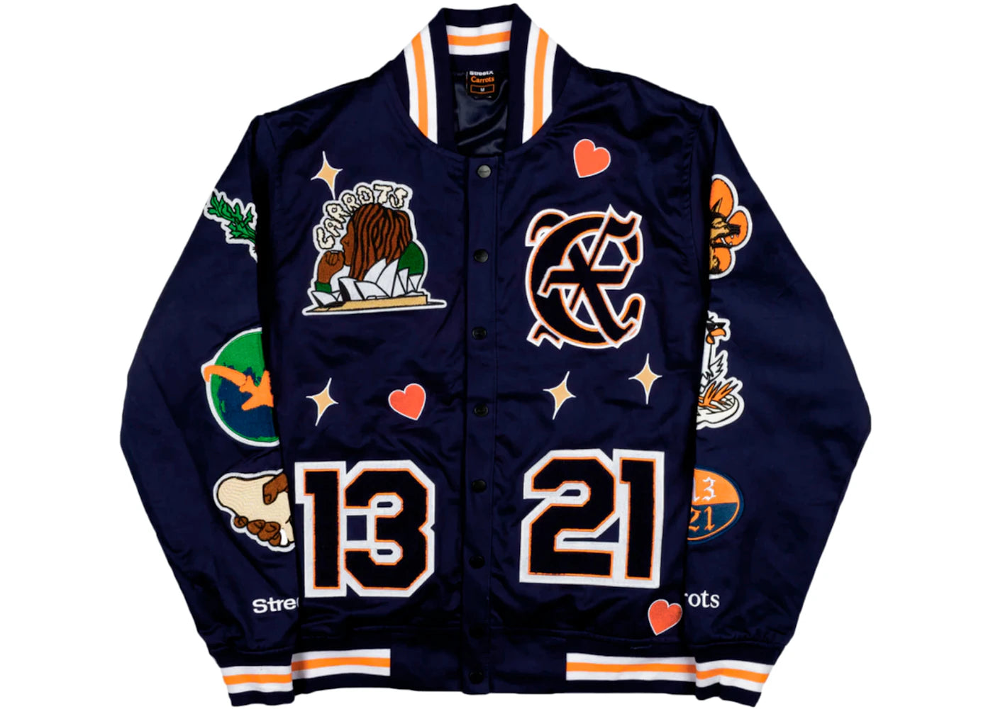 StreetX Carrots Varsity Jacket Navy