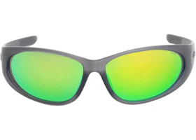 Stussy Adrian Sunglasses Frost Grey/Green Mirror Lens