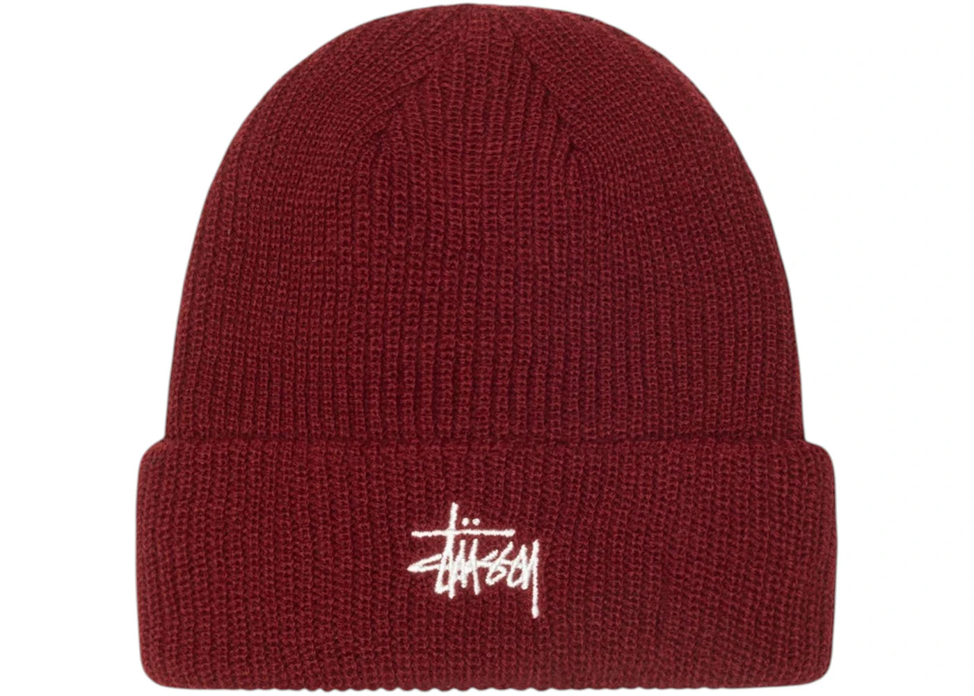 Stussy Basic Cuff Beanie Dark Red