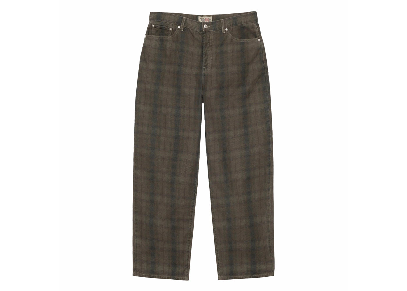 Stussy Big Ol' Canvas Jean Plaid Olive