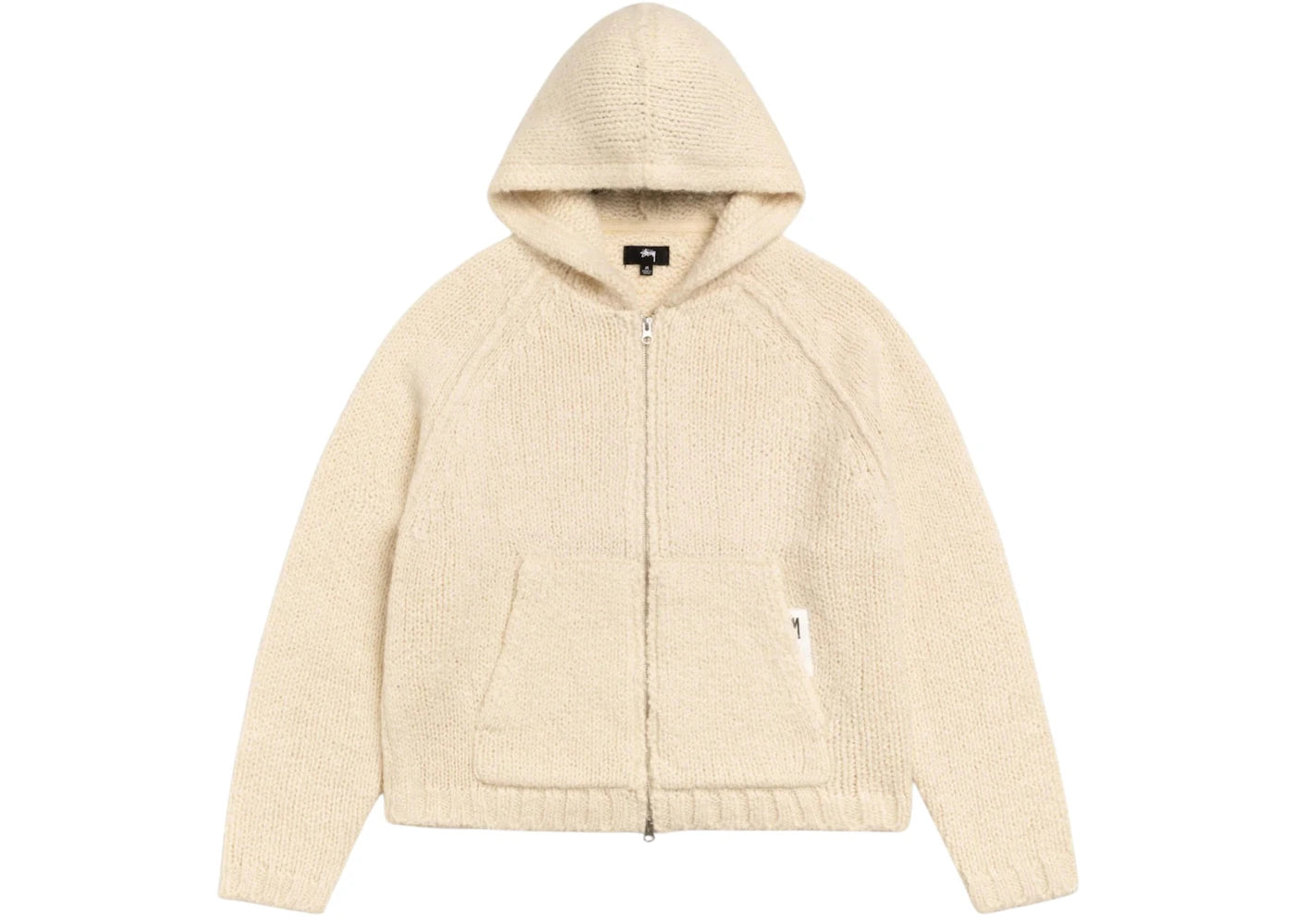 Stussy Chunky Knit Zip Hoodie Ivory
