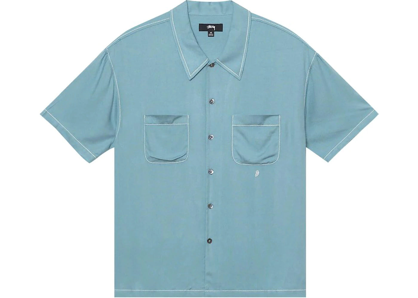Stussy Contrast Pick Stitched Shirt Blue