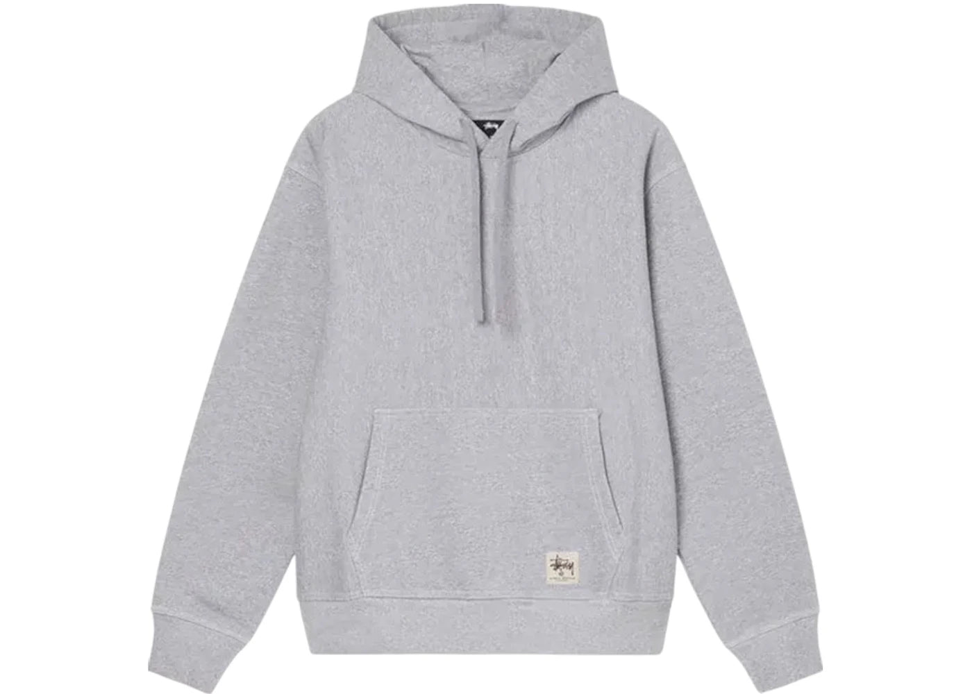 Stussy Contrast Stitch Label Hoodie Grey Heather