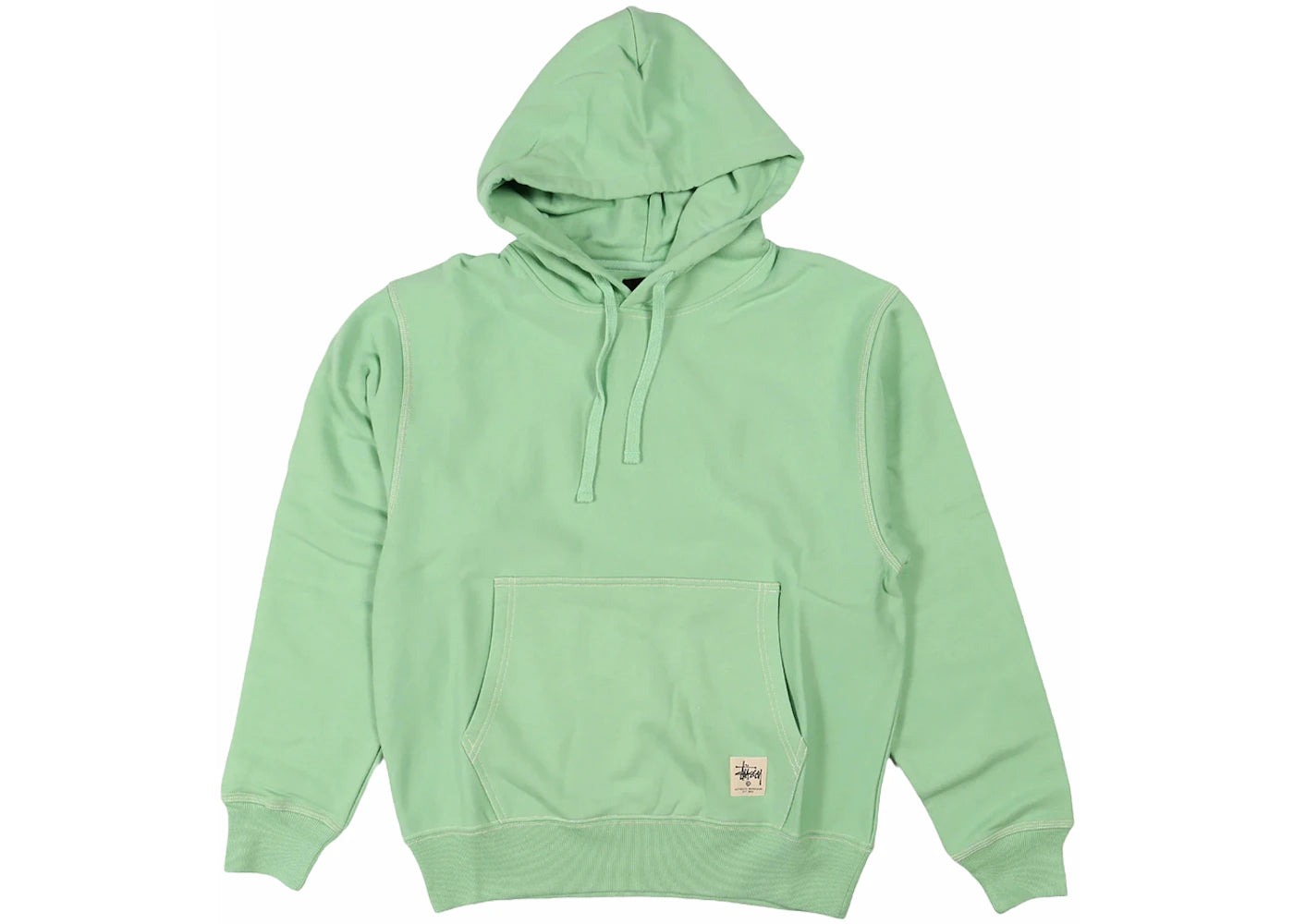 Stussy Contrast Stitch Label Hoodie Zephyr Green