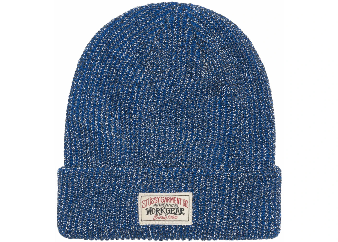 Stussy Cuff Yarn Reflective Beanie Royal