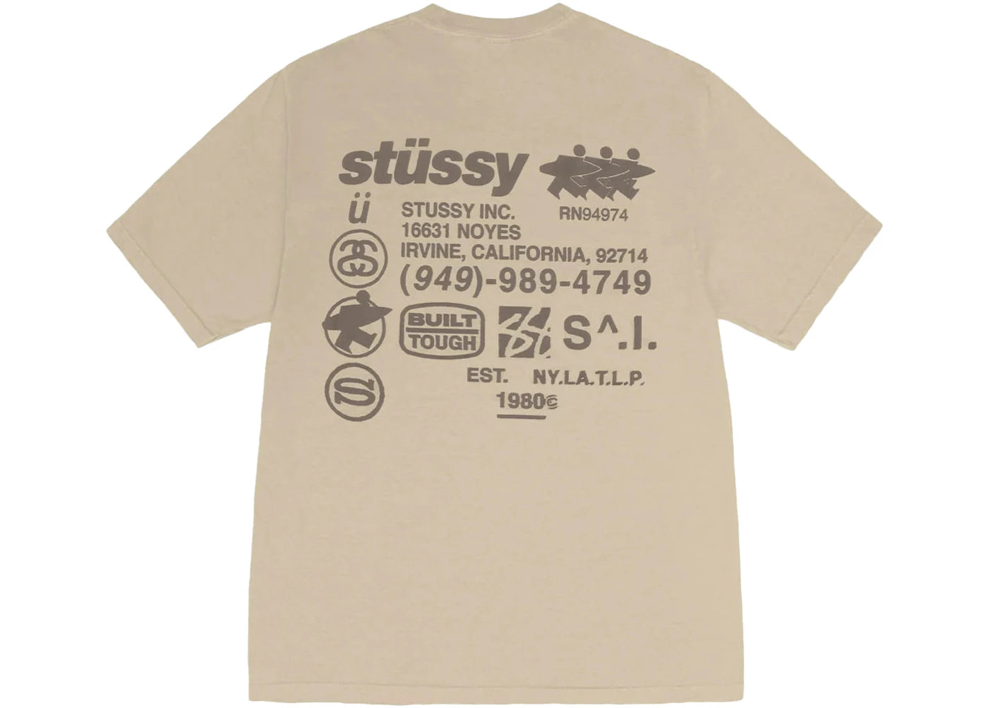 Stussy DNA Pigment Dyed T-shirt Khaki