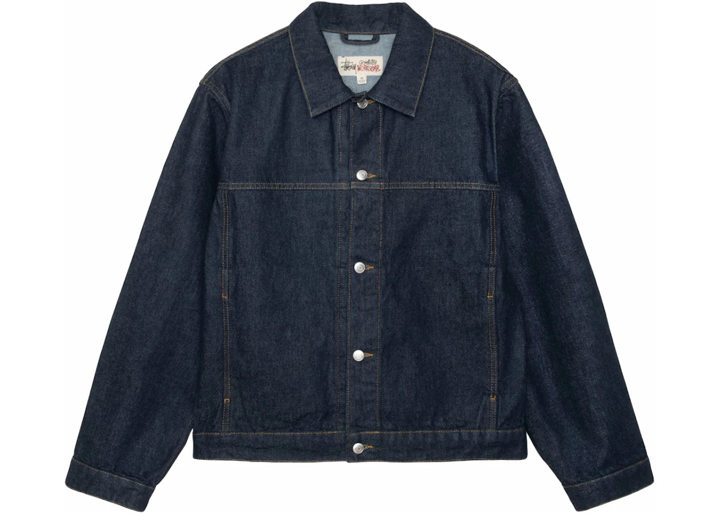 Stussy Denim Trucker Jacket Rinsed Indigo