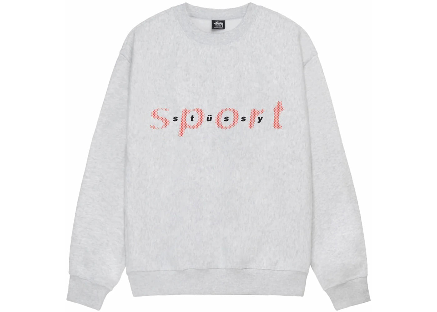 Stussy Dot Sport Crew Ash Heather
