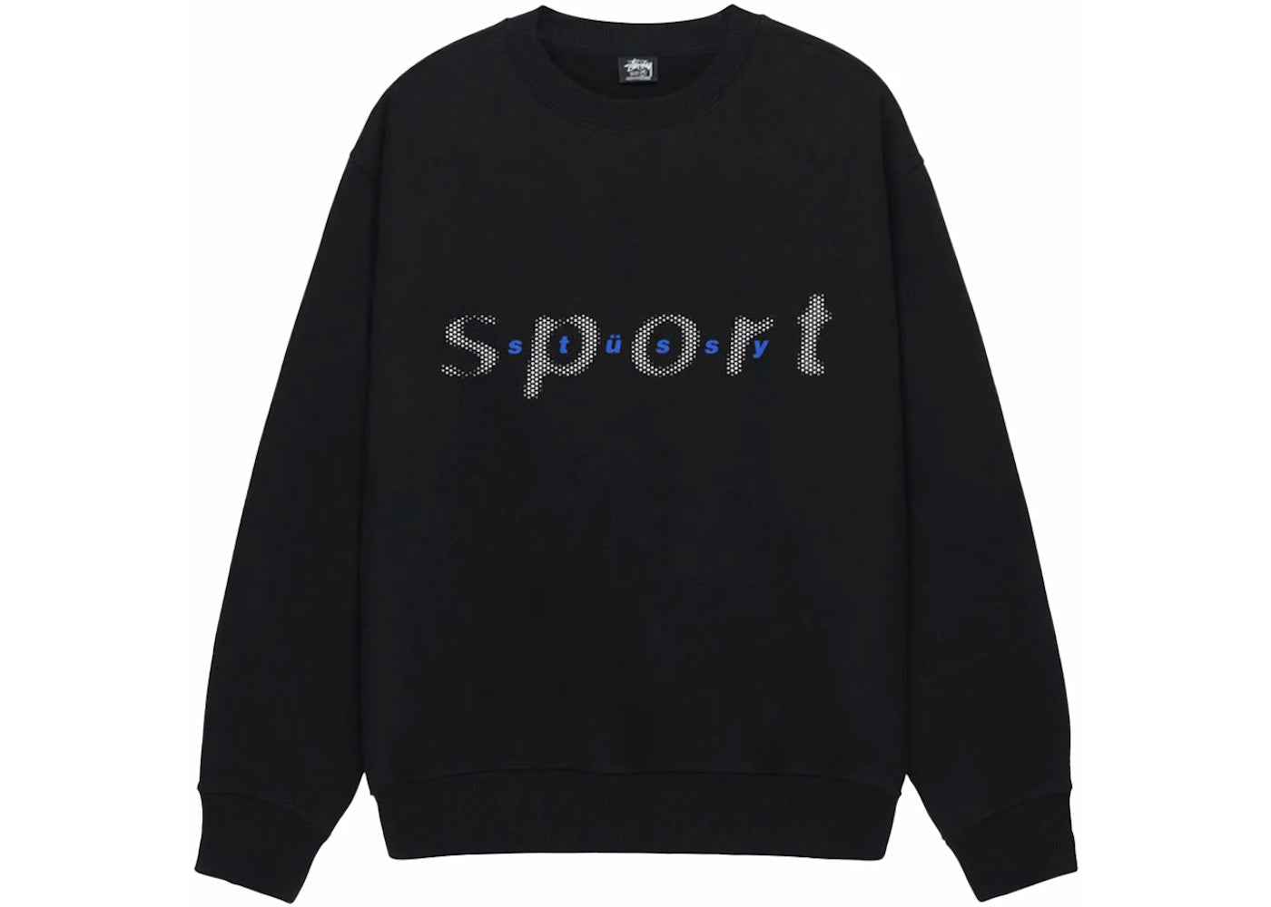 Stussy Dot Sport Crew Black