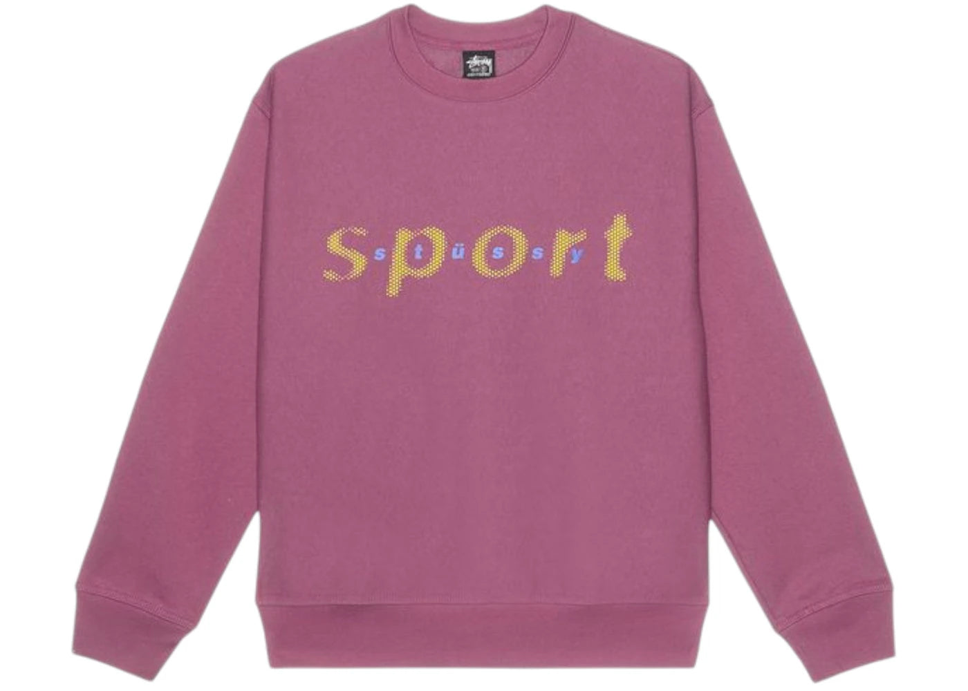 Stussy Dot Sport Crew Sweatshirt Berry