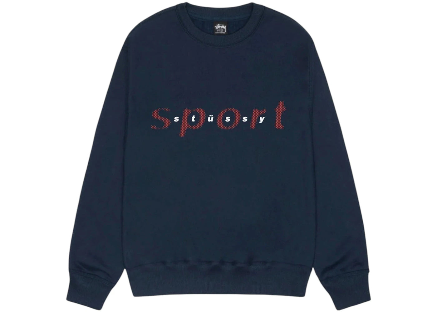 Stussy Dot Sport Crew Sweatshirt Navy