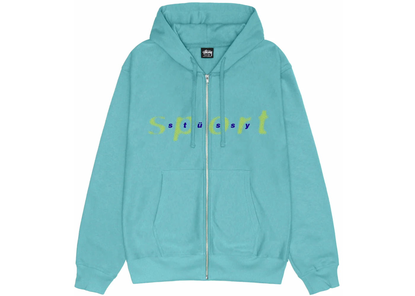 Stussy Dot Sport Zip Hoodie Ocean